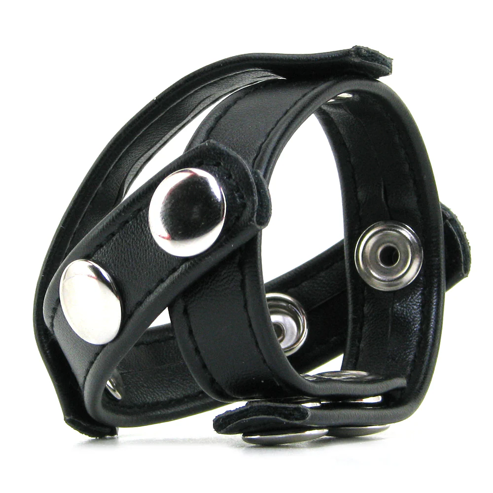 Blue Line T-Style Cock Ring with Ball Divider