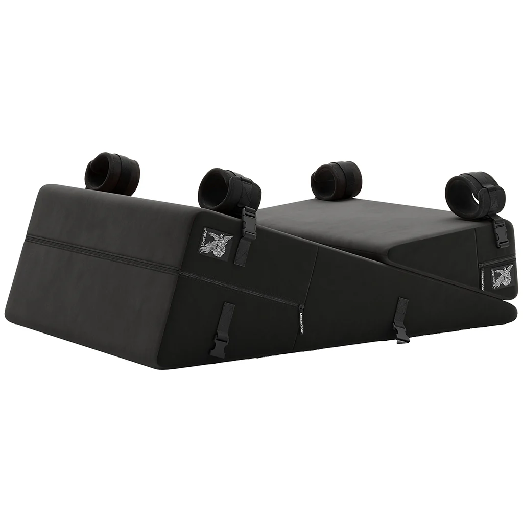 Bondage Wedge Ramp Combo in Velvet Black