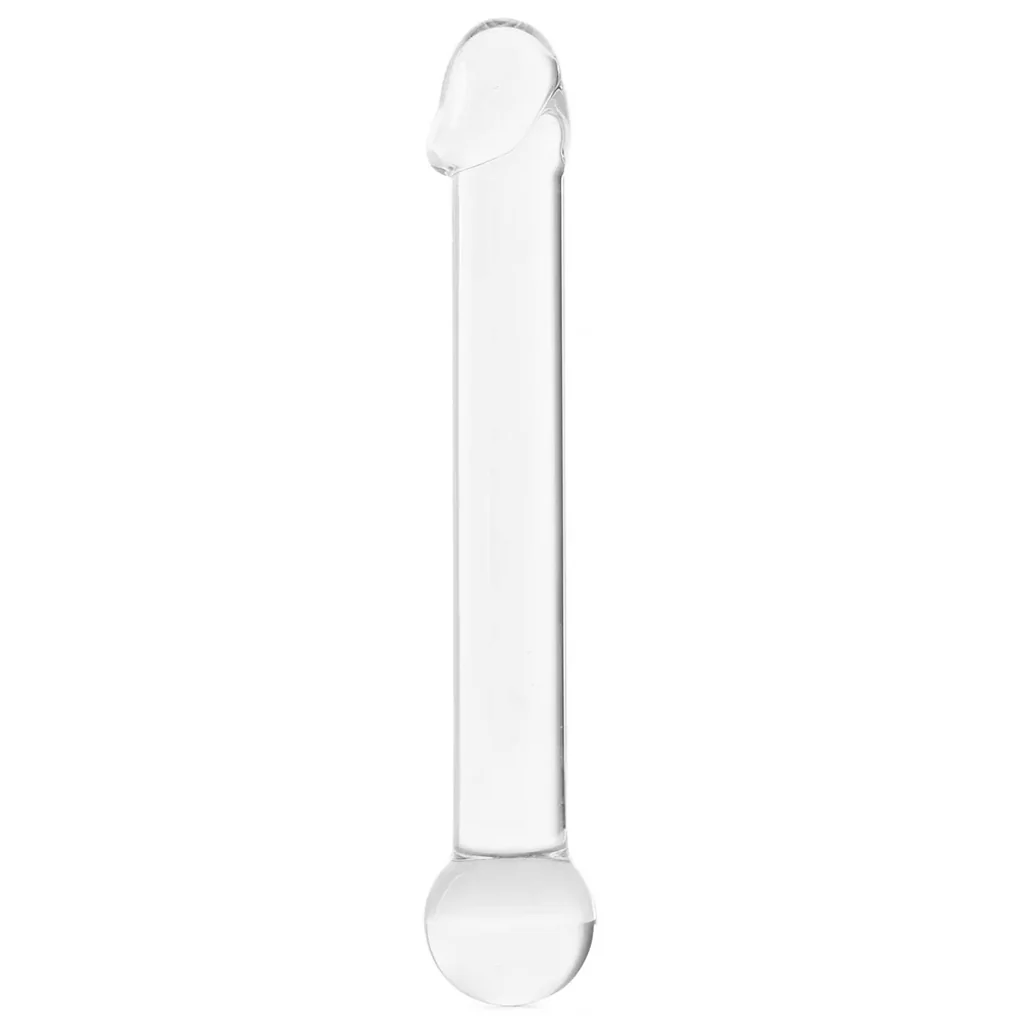 glÃ¤s 7 Inch Realistic Head Glass Dildo