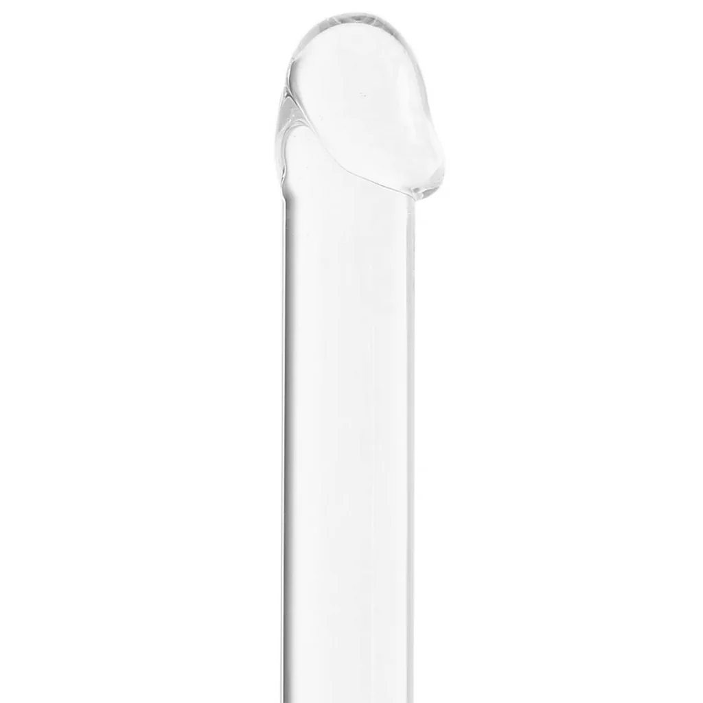 gläs 7 Inch Realistic Head Glass Dildo