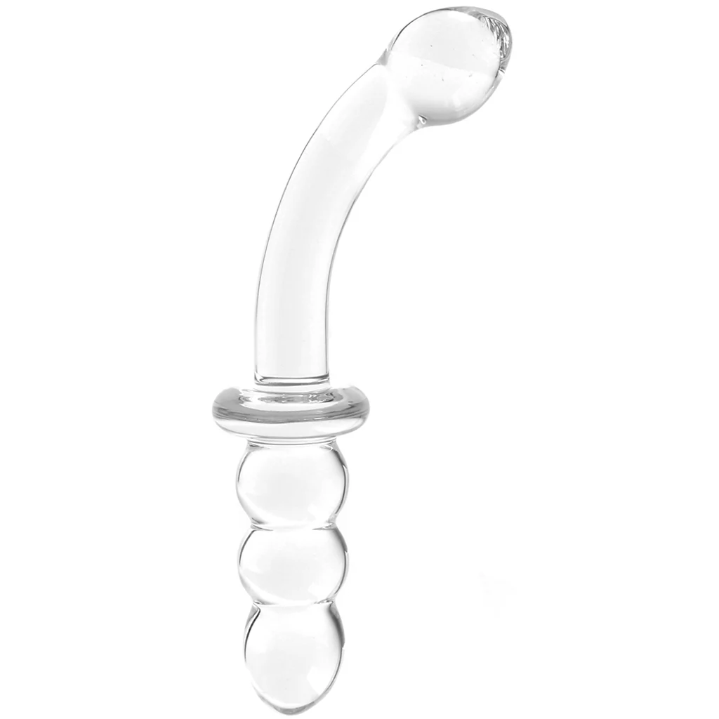 glÃ¤s 8 Inch Ribbed G-Spot Glass Dildo