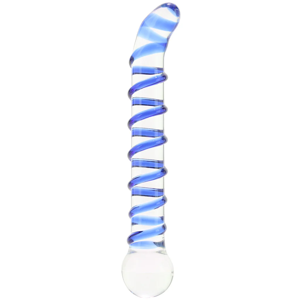 glÃ¤s Mr. Swirly 6.5 Inch G-Spot Glass Dildo