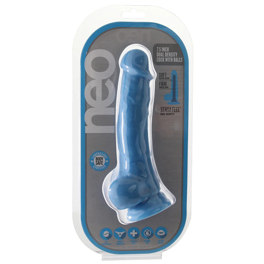 2539-neo-7-5-inch-dual-density-cock-with-balls-in-blue-1.webp