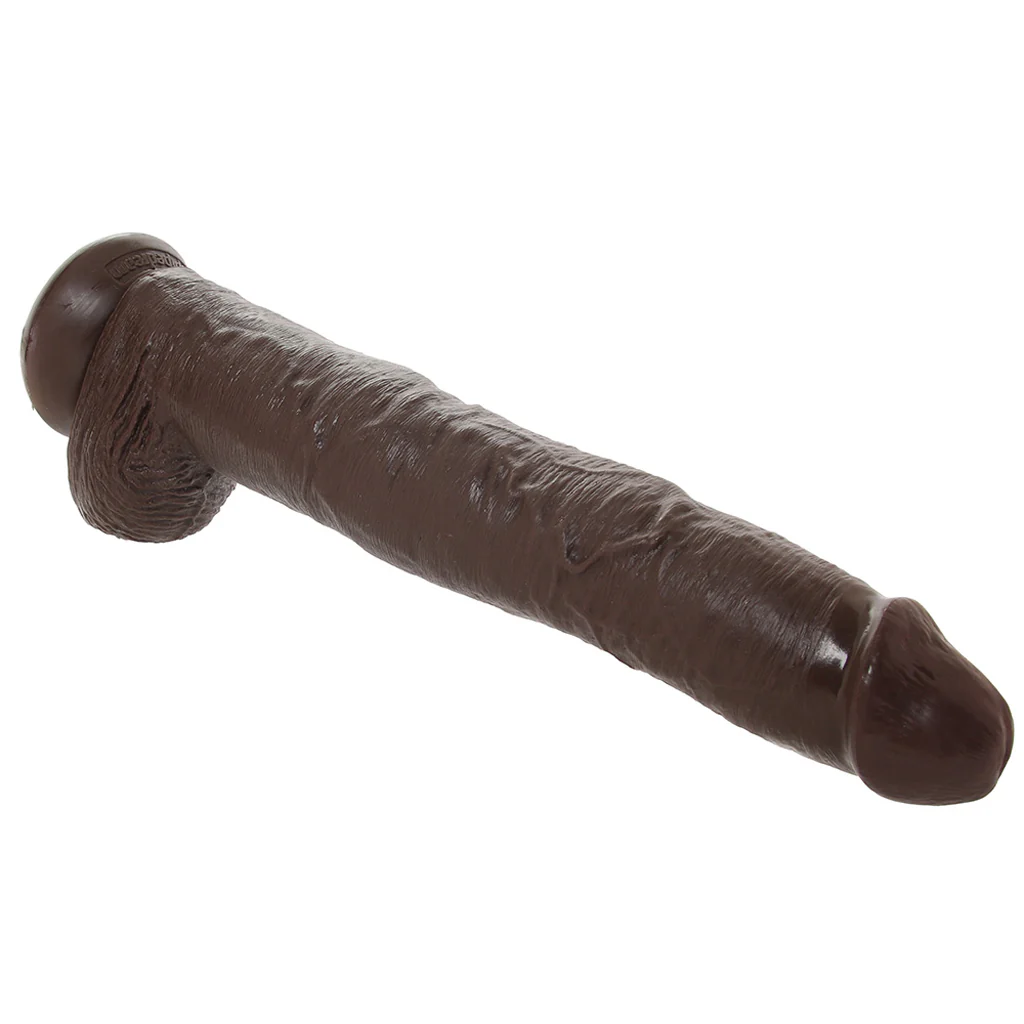 King Cock 14 Inch Cock with Balls in Chocolate
