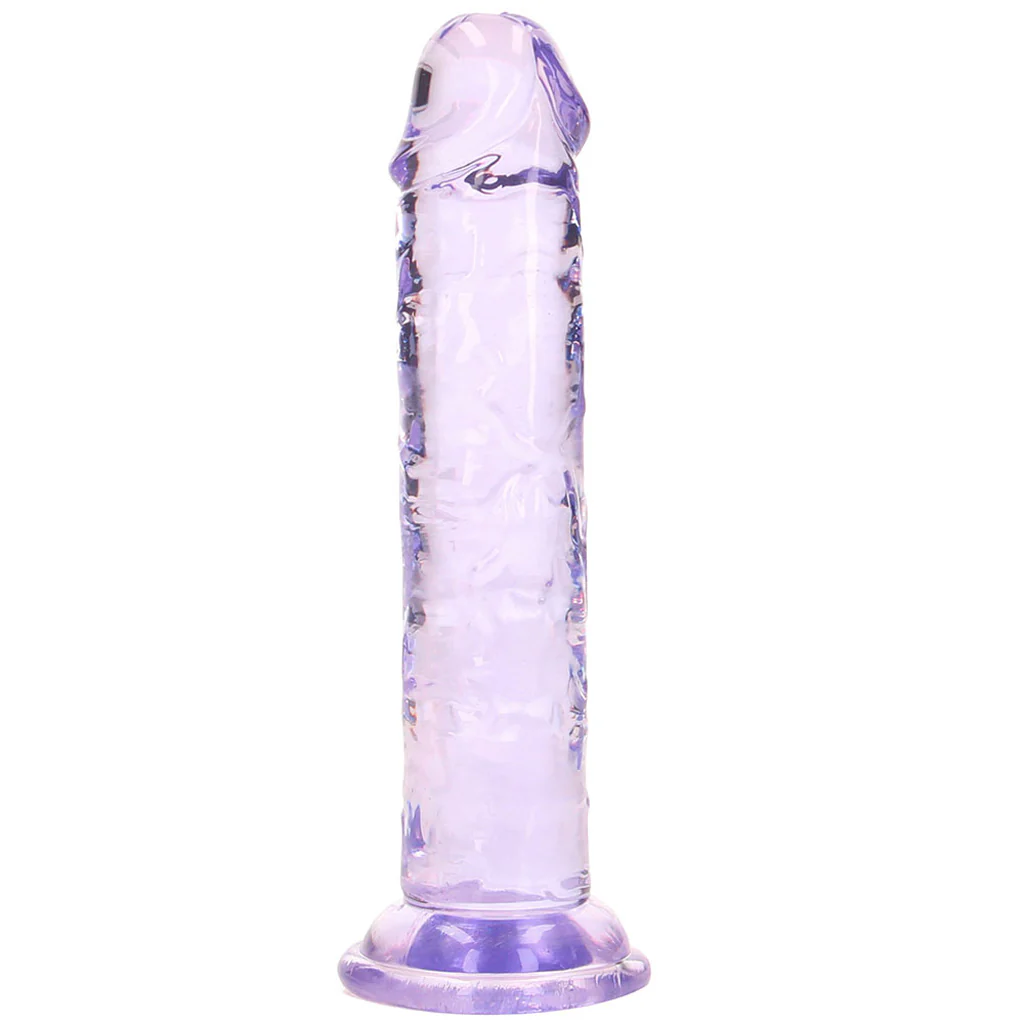 RealRock Crystal Clear Jelly 6 Inch Dildo in Purple 1 2582-realrock-crystal-clear-jelly-6-inch-dildo-in-purple-1.webp