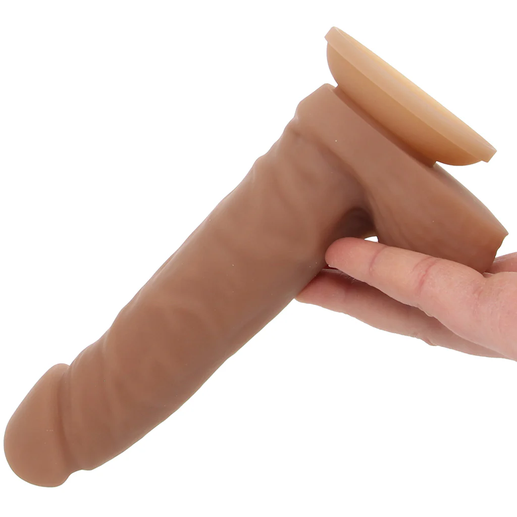 2716-easyriders-7-inch-silicone-dildo-with-balls-in-tan-1.webp