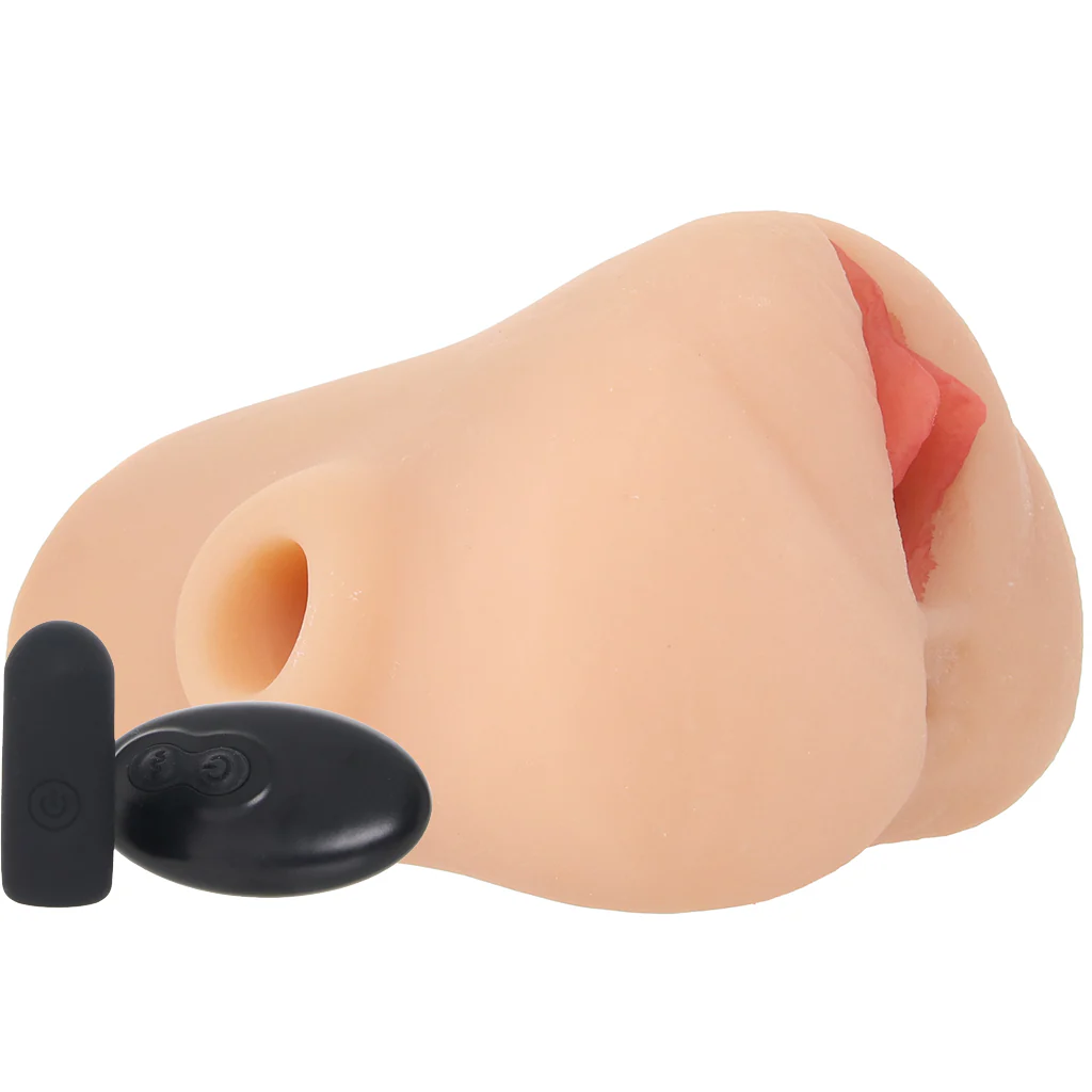 PDX Double Pounder Vibrating Squeeze Stroker in Light 1 3646-pdx-double-pounder-vibrating-squeeze-stroker-in-light-1.webp