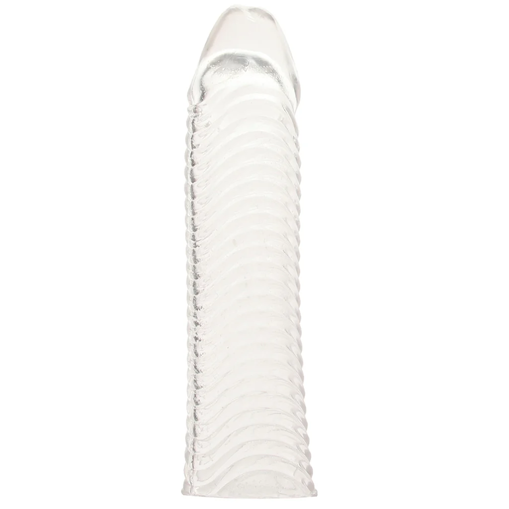 Blue Line 6.5 Inch Wavy Ribbed Penis Extension Sleeve