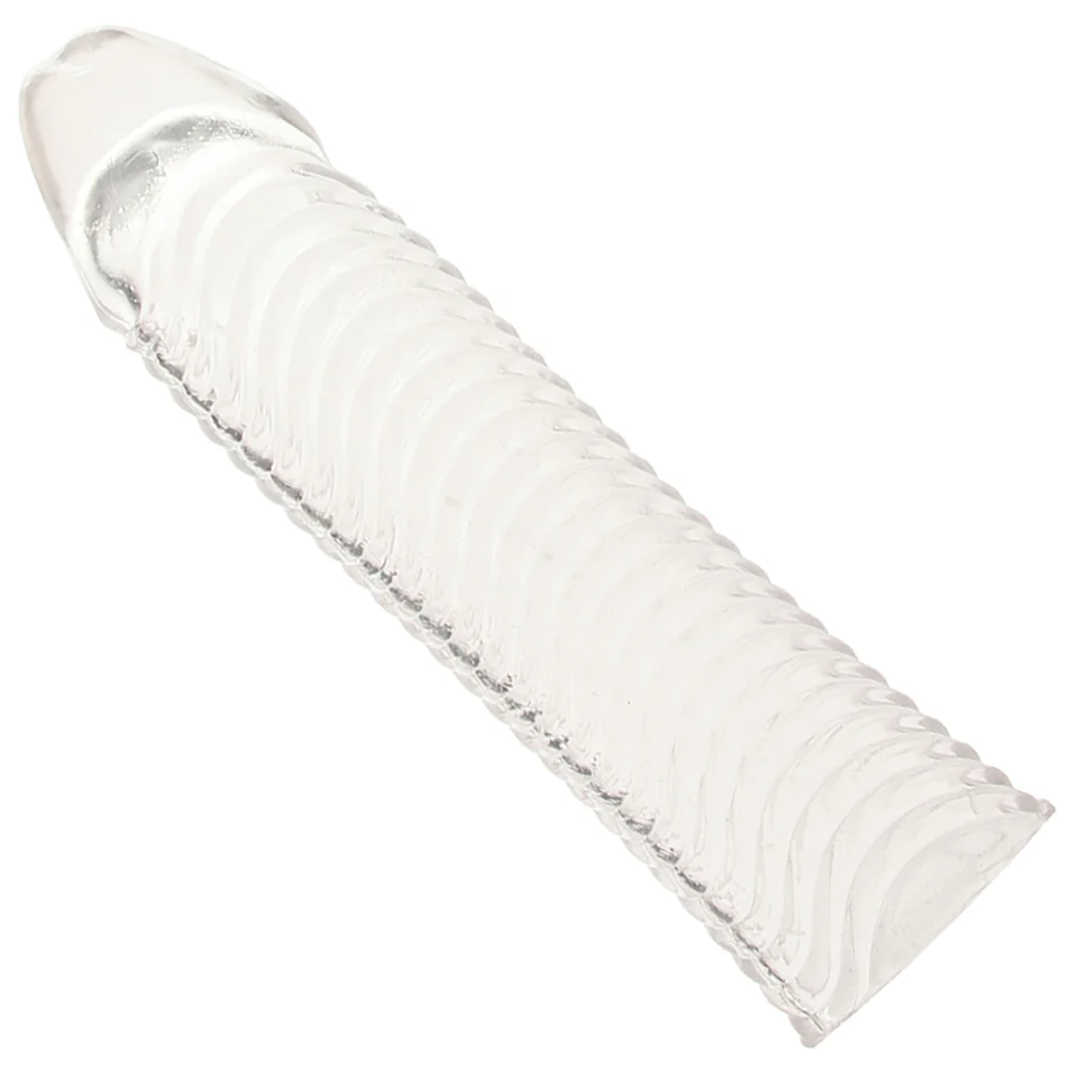 3847-blue-line-6-5-inch-wavy-ribbed-penis-extension-sleeve-1.webp