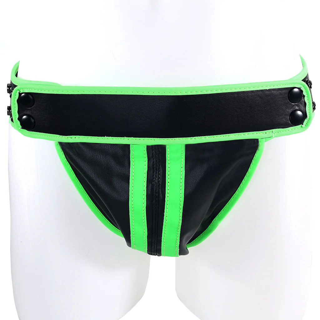 Ouch! Glow In The Dark Striped Jock Strap /M