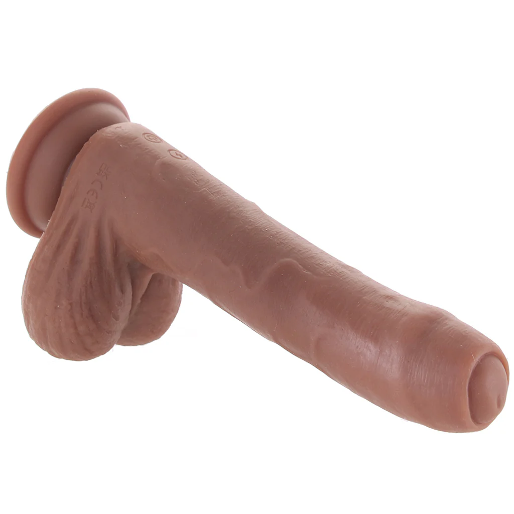 Peek A Boo 8 Inch Vibrating Dildo in Dark
