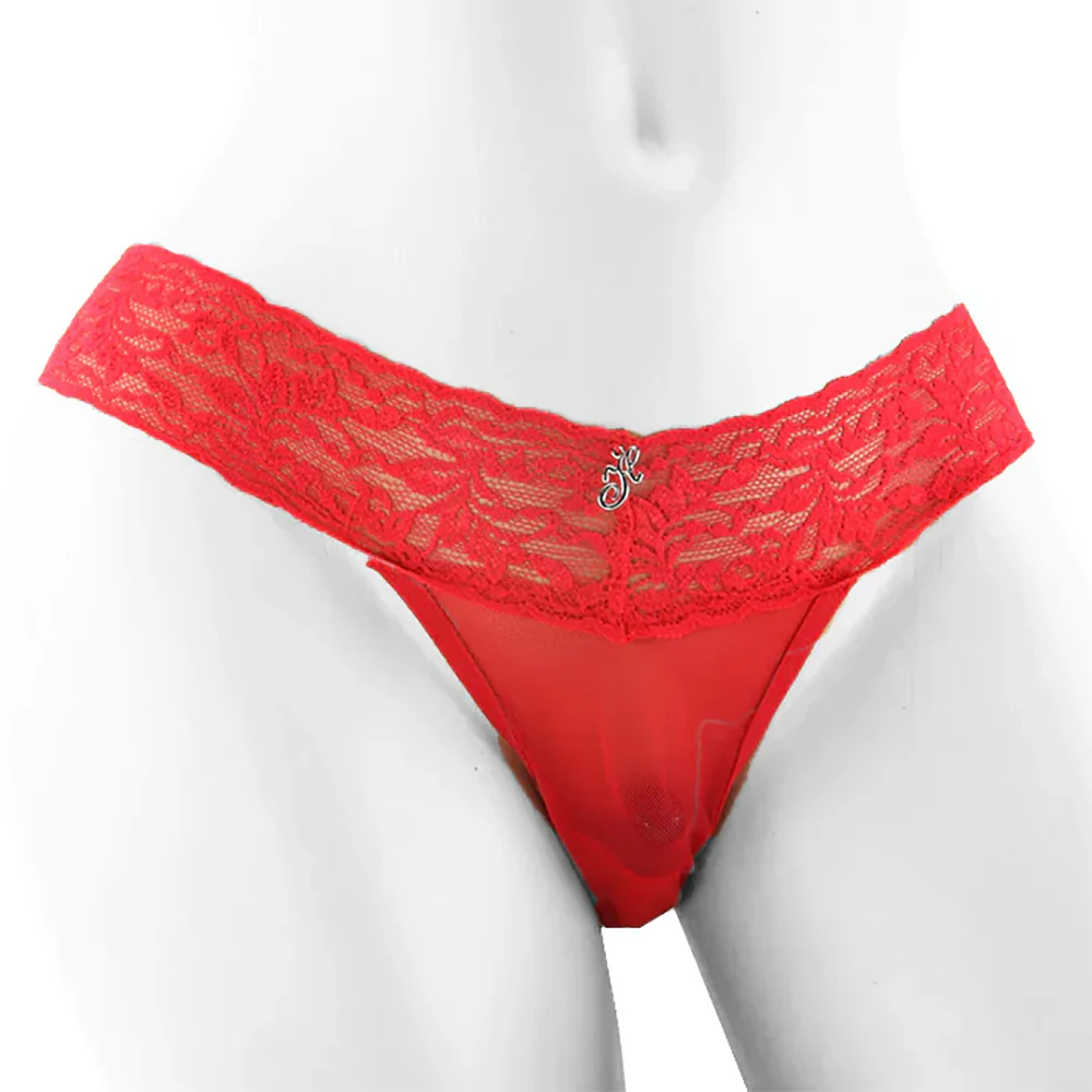 Vibrating Panties with Hidden Vibe Pocket Red /M