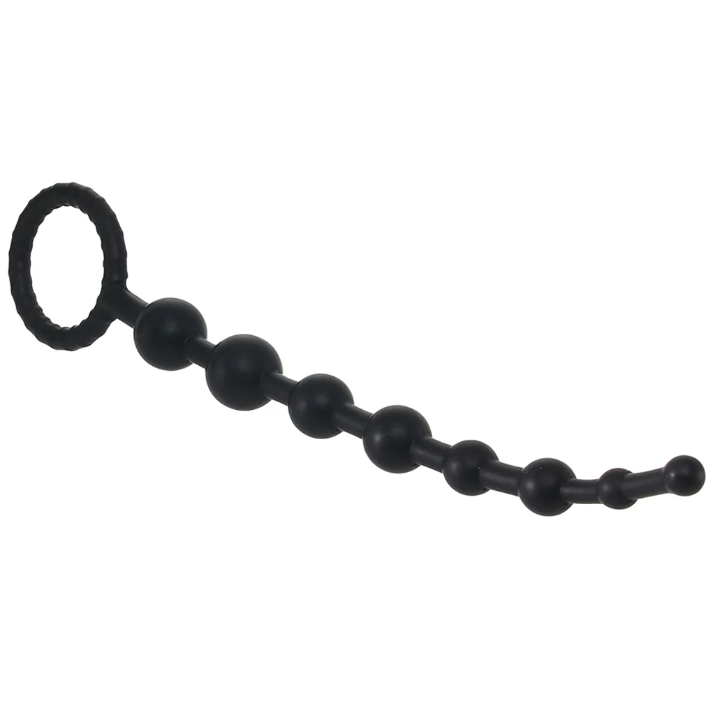 PinkCherry Graduated Anal Beads in Black