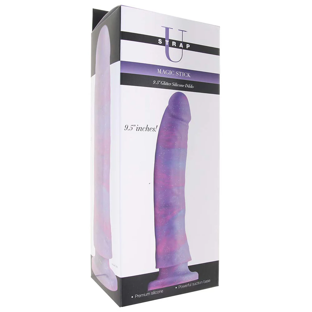 4637-strap-u-magic-stick-9-5-inch-glitter-silicone-dildo-1.webp