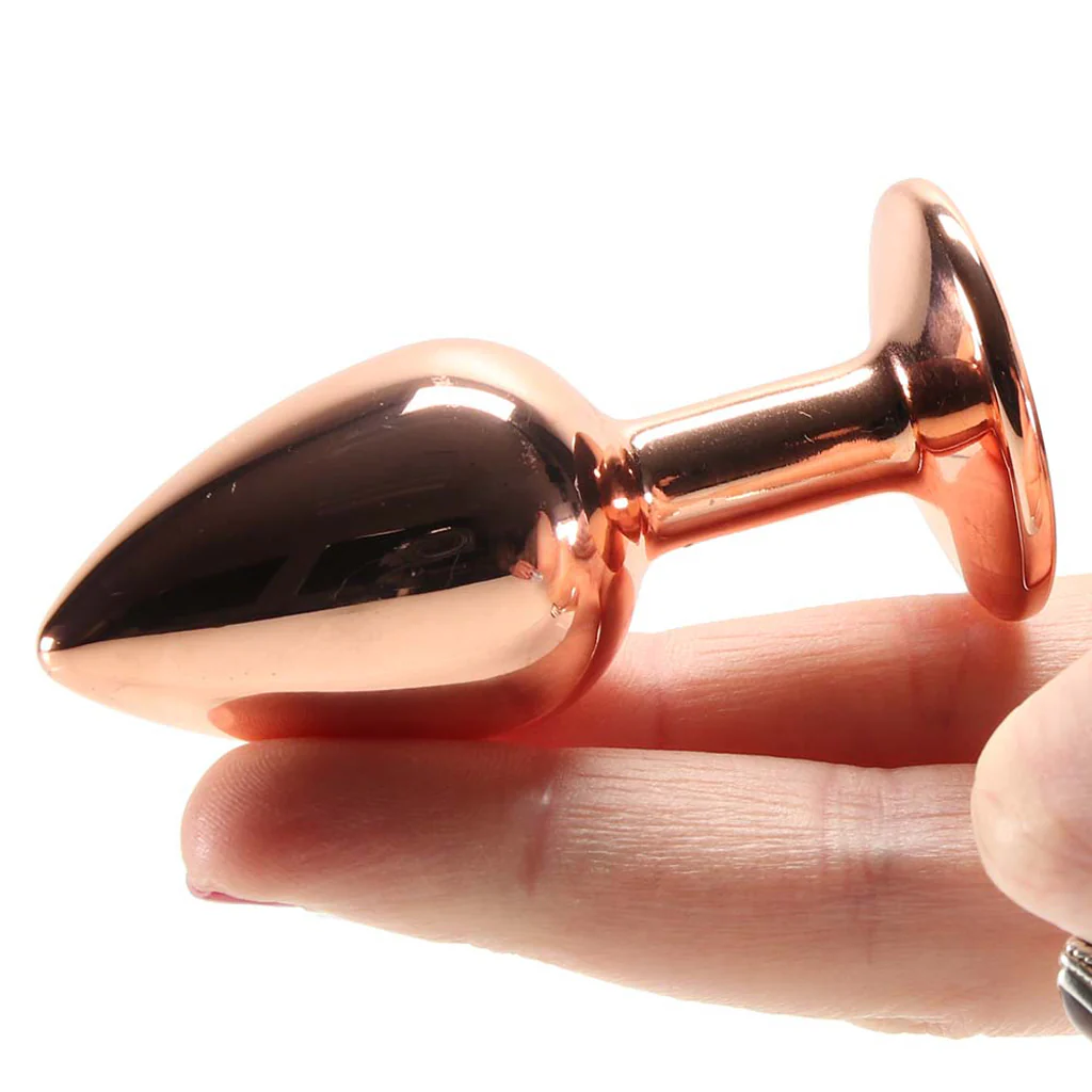 4675-small-aluminum-plug-with-clear-gem-in-rose-gold-1.webp