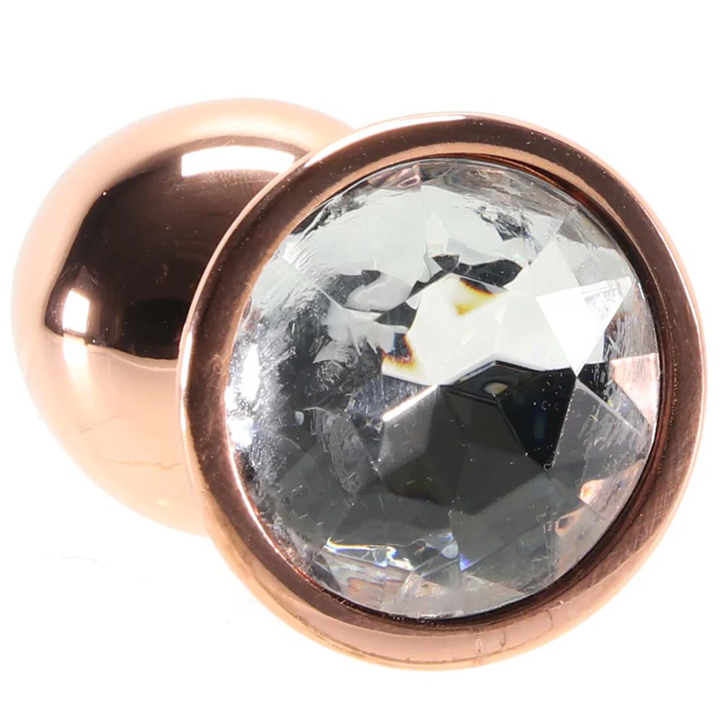 4675-small-aluminum-plug-with-clear-gem-in-rose-gold-1.webp