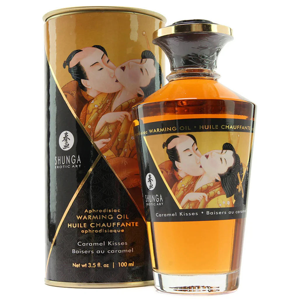 Aphrodisiac Warming Oil 3.5oz/100ml in Caramel Kisses