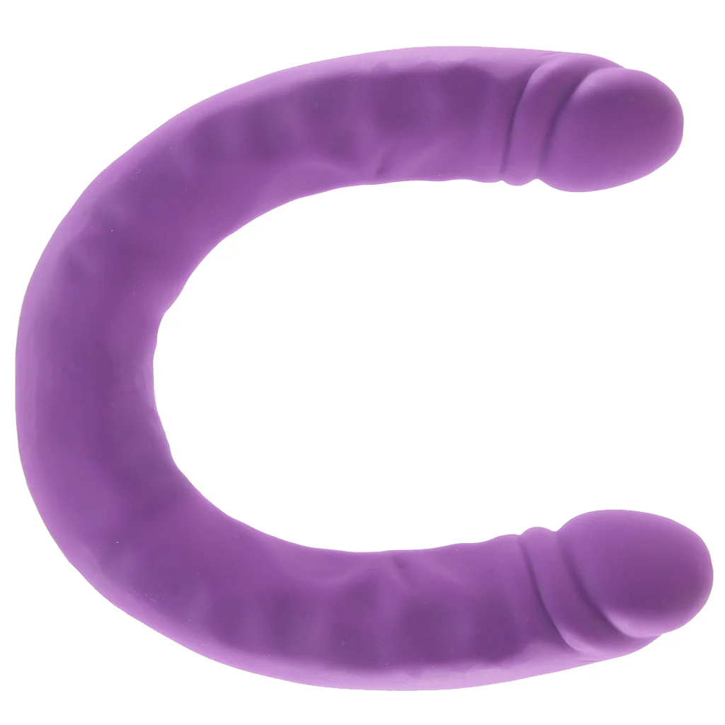 RusÃ© Slim 18 Inch Silicone Double Dildo in Purple
