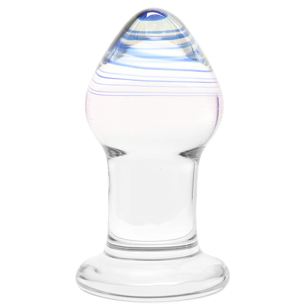 glÃ¤s Amethyst Rain Glass Butt Plug