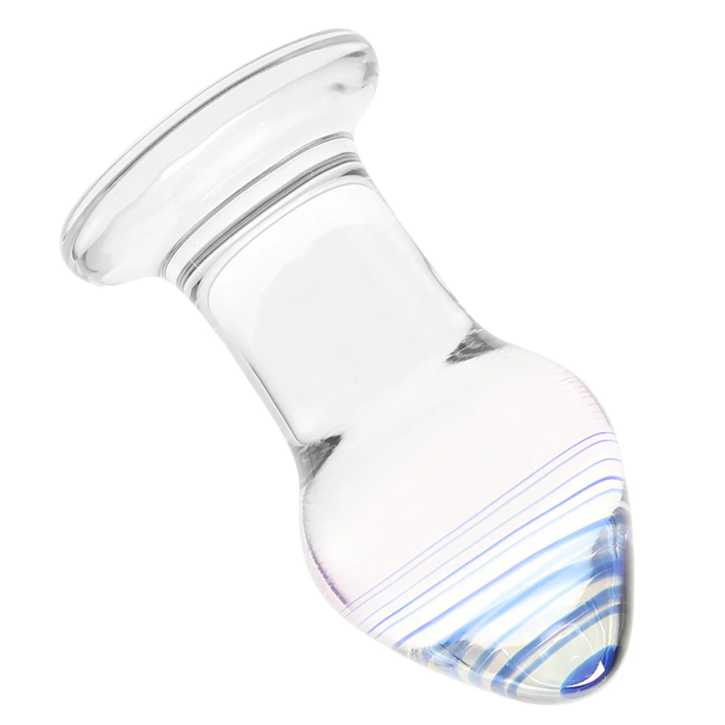 gläs Amethyst Rain Glass Butt Plug