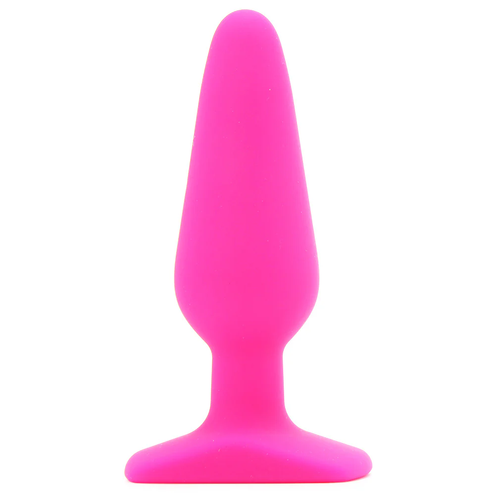 All About Anal Seamless Silicone 5.5 Inch Butt Plug in Hot