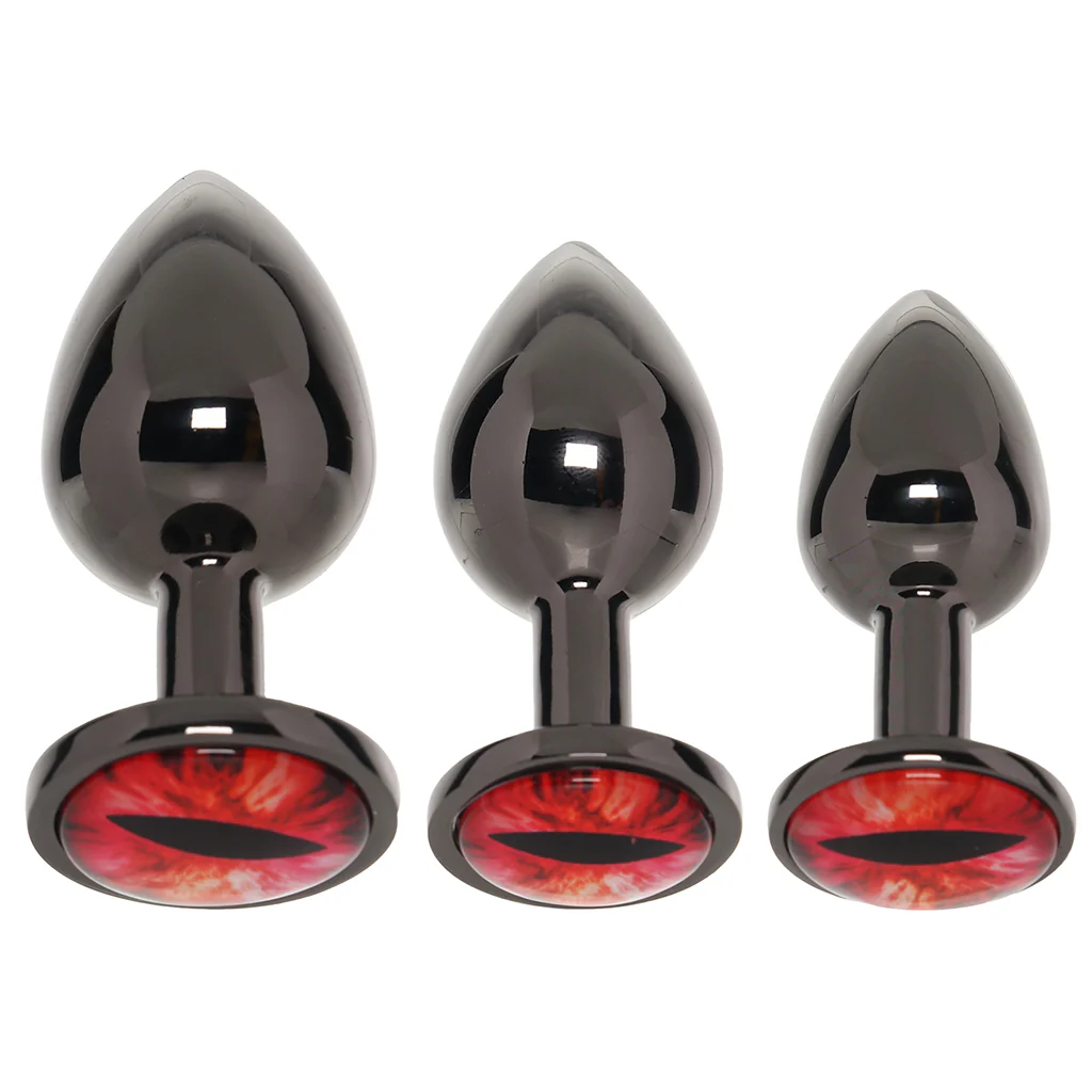 Creature Cocks Sinister Eyes Metal Butt Plug Set
