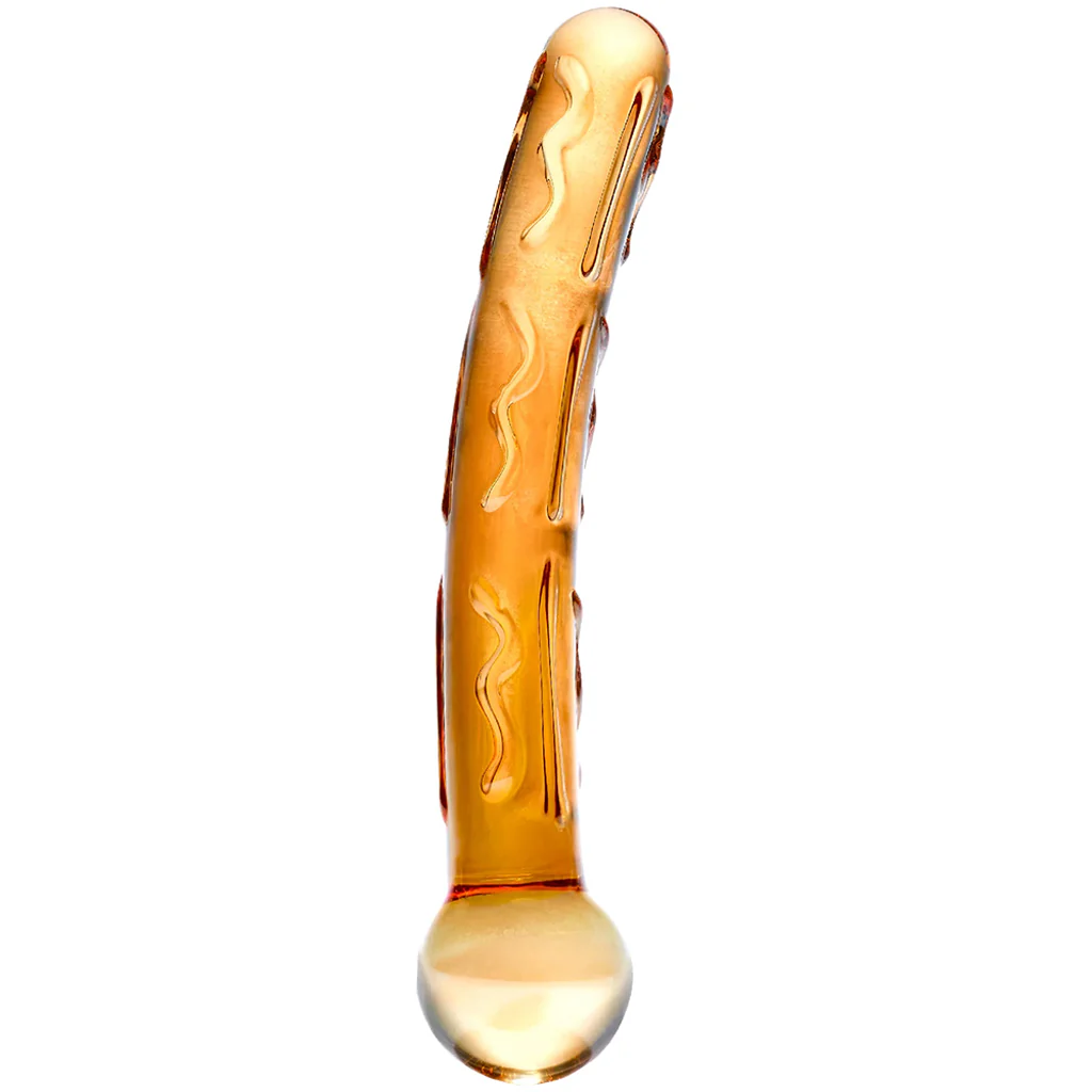 glÃ¤s Orange Tickler Glass Dildo