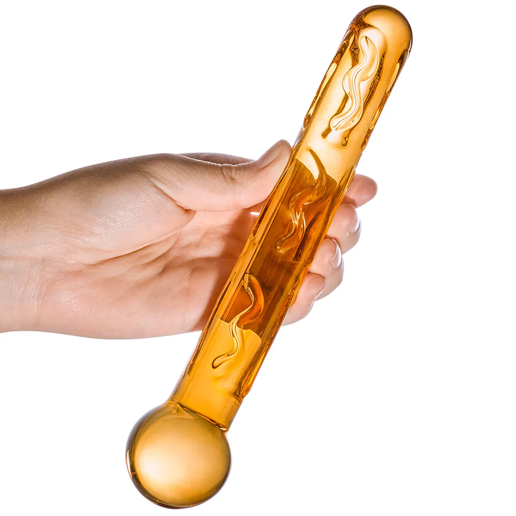 gläs Orange Tickler Glass Dildo