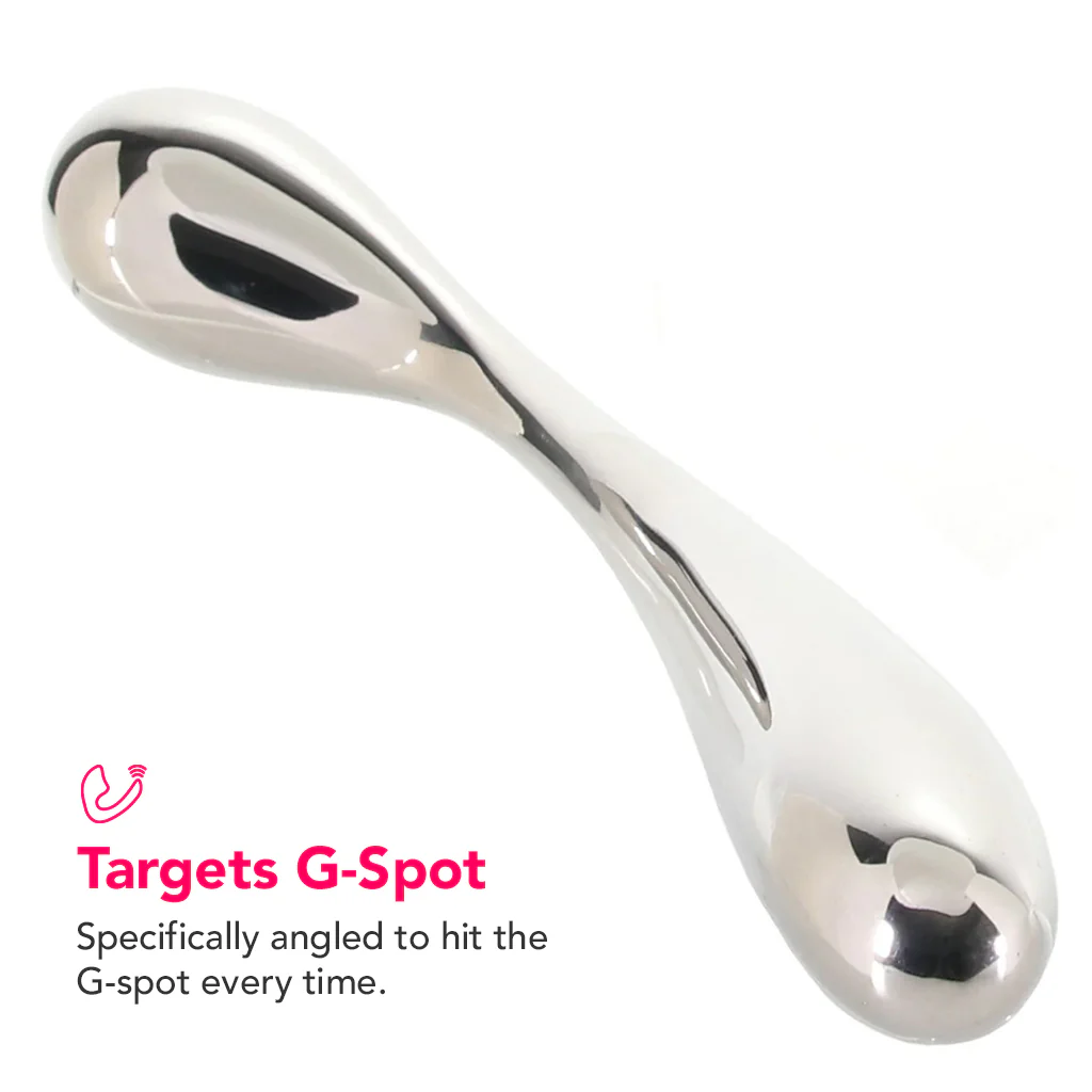 PinkCherry 8.5 Inch Stainless Steel Wand G-Spot Dildo