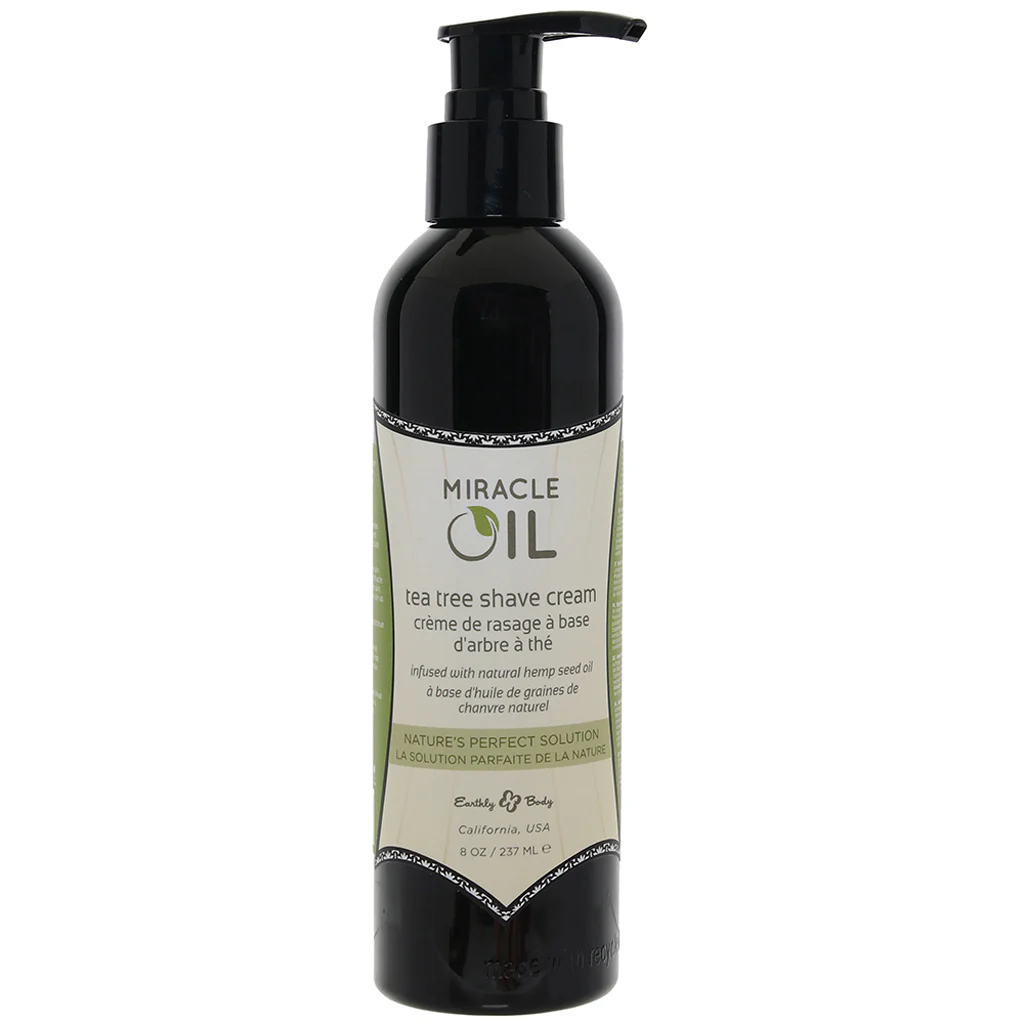 Miracle Oil Tea Tree Shave Cream in 8oz/237ml