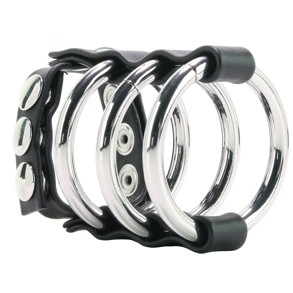 Blue Line Triple Metal C-Ring with Adjustable Ball Strap 1 992-blue-line-triple-metal-c-ring-with-adjustable-ball-strap-1.webp